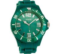 Montre Oozoo vert silicone Timepieces Femmes Montre à quartz analogique UOC4331A