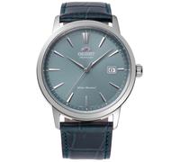 Orient Bambino RA-AC0F14L30B Montre Automatique Homme - Exclusivité Européenne - Verre Saphir - Cadran Bleu - Boîtier en Acier Inoxydable - Bracelet Cuir 41.6mm - Fond Exhibition