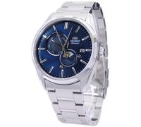 Montre Orient Sun & Moon Bleu Automatique Habillé Acier RA-AK0308L10B Homme