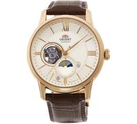 Montre - ORIENT - Sun & Moon RA-AS0010S30B - Mécanique - Acier inoxydable - Cuir marron