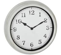 TFA Dostmann Horloge murale XL 60.3067.02 – grand modèle rétro, résistant aux éclaboussures, blanc