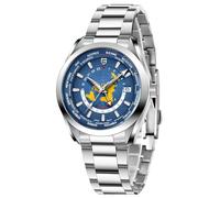 Montre Pagani Design 1788 GMT automatique pour homme, mouvement GMT NH34 de haute qualité, bracelet en acier inoxydable, étanche jusqu'à 100 m, montres de luxe et tendance pour homme avec deux fuseaux