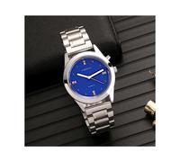 Montre parlante anglaise avec alarme, date et heure, cadran bleu (TESBL-2102A)