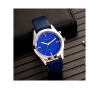 Montre parlante anglaise avec alarme, date et heure, cadran bleu (TESBL-2104A)