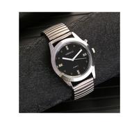 Montre parlante anglaise avec alarme, date et heure parlantes, cadran noir (TESW-20A)