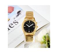 Montre parlante anglaise avec fonction alarme, date et heure parlantes, cadran noir, boucle déployante,