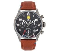 Montre Patrouille de France Chronographe Cadran Noir Bracelet Marron A7-100EG-668138