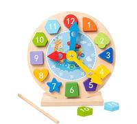 Montre pédagogique pour Tout-Petits en Bois, Montre d'apprentissage Interactive | Jouet de Jardin d', Montre de Conception magnétique en Bois, Jouet pour la Maison, Jardin