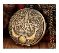 Montre-pendentif - HARRY POTTER - Gousset - Bronze - 80 cm - 4 pierres orange