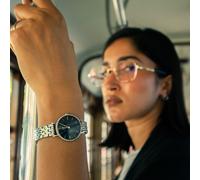Montre Petite Bezel 5-Link Arctic Sunray Silver