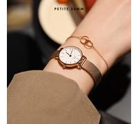 Daniel Wellington Montre Petite 24 mm Acier inoxydable 316L double plaqué or rose