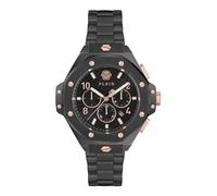 Philipp Plein Montre Plein Chrono Royal – Chronographe Quartz Homme 46 mm Noir Acier inoxydable
