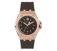 Montre Philipp Plein - Femmes - PWJAA0422 - Marron Silicone - 38mm - 10mm - Ip-rosé - Quartz - Analogique