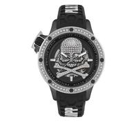 Philipp Plein Montre Plein Rich Pwuaa0123 automatique bracelet silicone 46 mm noir/argenté homme