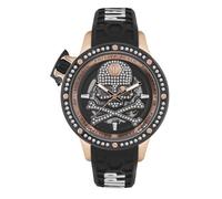 Philipp Plein Plein Rich Montre Automatique en Silicone pour Homme, Or Rose/Blanc/Blanc - Pwuaa0223, Bracelet