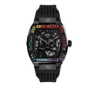 Philipp Plein Montre The Skeleton Rainbow Unisexe Automatique 44 mm Noir