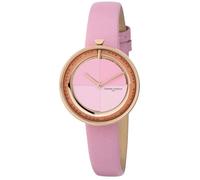 Montre Pierre Cardin Marais Mirror CMA.0004 - Quartz Femme - Acier inoxydable - Cadran Rose - Bracelet Cuir Rose