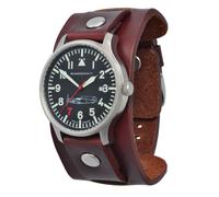 Montre Pilote Messerschmitt ME109-42R7 Rote 7 Étanche 5ATM Avec Bracelet En Cuir