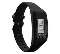 Montre podomètre - Écran 25 x 2,7 cm - Compteur de calories - Montre intelligente pratique - Affichage LCD - Pas d'application nécessaire - Horloge pour les trajets quotidiens, les trajets en w nd