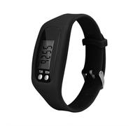 Montre podomètre sans Bluetooth/application/téléphone nécessaire, tracker de fitness avec compteur de pas, compteur de calories, grand écran LCD, bracelet en silicone léger pour la marche, la course à