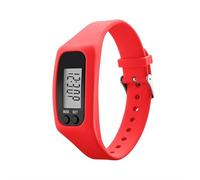 Montre podomètre sans Bluetooth/application/téléphone nécessaire, tracker de fitness avec compteur de pas, compteur de calories, grand écran LCD, bracelet en silicone léger pour la marche, la course à