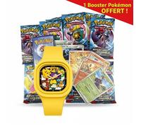 Montre Pokémon Enfant Jaune + 1 Booster Pokémon de 10 cartes Offert
