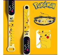 Montre Pokemon Pikachu Lcd Tactile + Bracelet Tissé OFFERT