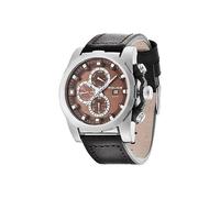 Montre - Police - SPEEDSTER - Boîtier en acier - Cadran brun - Bracelet cuir marron