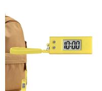 Montre porte-clés portable, porte-clés d'horloge numérique,Grand mouvement électronique d'affichage numérique - Porte-montre, montre porte-clés précise, petit porte-clés silencieux S, YELLOW