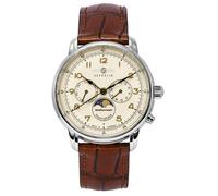 Zeppelin Montre Homme 9636-5 Moonphase Quartz Cuir Acier inoxydable Verre minéral 5 bar