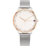 TOMMY HILFIGER Montre à affichage analogique or / argent / blanc, Taille One Size