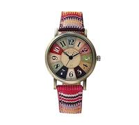 Montre pour femme avec motif arc-en-ciel multicolore facile à lire, a, taille unique
