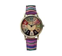 Montre pour femme avec motif arc-en-ciel multicolore facile à lire, b, taille unique