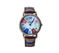 Montre pour femme avec motif arc-en-ciel multicolore facile à lire, C, taille unique