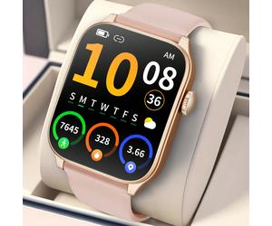 Montre pour femme,Montre connectée T1 avec écran HD de 1,91 pouce, La texture d'une montre acier inoxydable,élégante montre connectée rose pour femme et homme, compatible avec les appels et numéros sa