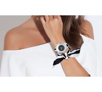 Montre pour femmes par SC Crystal : BRACELET011-MF485-ARGENT