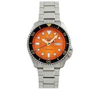 Seiko SRPD59K1 5 Sports Montre automatique pour homme avec cadran orange et maille acier