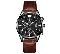 Montre pour homme avec fonction cuir populaire et calendrier lumineux, D, One Size