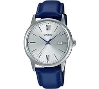 Montre Casio Standard Cadran Argenté Quartz Habillée Cuir MTP-V002L-2B3 Homme