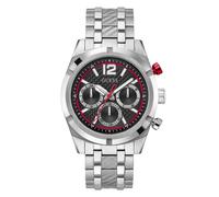 Montre pour homme GUESS ton argent multifonction cadran noir bracelet acier G...
