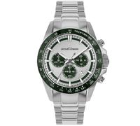 Montre Pour Homme Jacques Lemans Chronographe Argenté/Vert Chrono 1-2207E