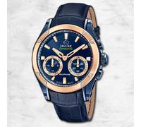 Montre Pour Homme Jaguar En Cuir Bleue Jaguar Connected UJ960/1