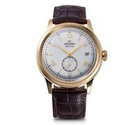 Montre pour homme Orient Bambino petite seconde 38 mm cadran blanc bracelet c...