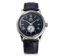 Montre pour homme Orient Bambino petite seconde cadran noir bracelet cuir RA-...