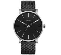 Montre pour homme TORII S45BG.BS, noire classique, pour la natation.
