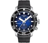 Montre Tissot T-Sport Seastar 1000 Chronograph quartz cadran bleu bracelet caoutchouc noir 45,5 mm Homme