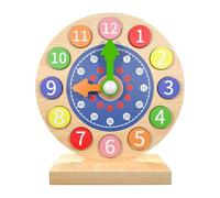 Montre pour pour apprendre à enseigner, montre en bois pour pour apprendre à lire l'heure, horloge analogique colorée pour apprendre à lire l'heure, montre pour apprendre à lire