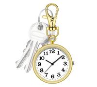 Montre pour sac à dos, montre ronde élégante à suspendre, 8,2 x 4 x 0,7 cm, mini horloge portable accessoire pour sacs de voyage, équipement de plein air, hommes, femmes, amis
