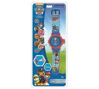 Lexibook, La Pat' Patrouille, Montre Bracelet ajustable, Écran digital, Avec 20 projections de l'univers Pat' Patrouille, pour enfant, Bleu / rouge, DMW050PA