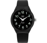 Montre Q&Q en silicone pour homme, 10 ATM, noir/vert